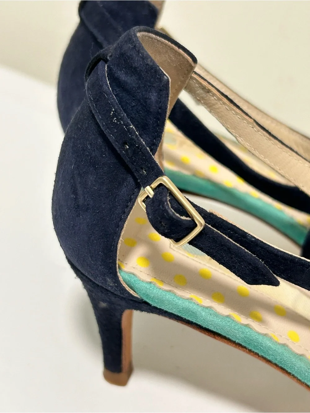 Boden Alice Suede Tassel Heels Pointed Toe Navy Purple Size 6 US 37 EU